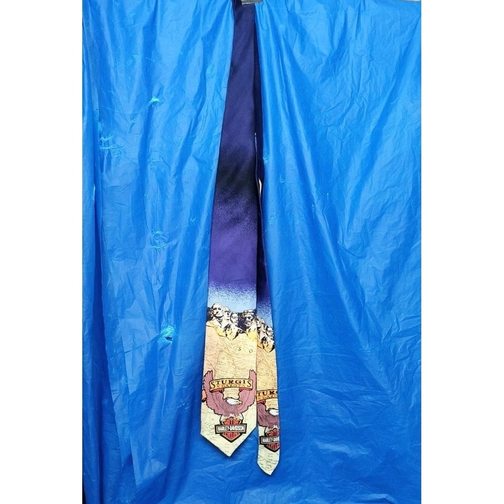 Harley-Davidson Road to Sturgis RM Style Ralph Marlin 100% Silk Tie 1993 Vintage - Picture 7 of 7